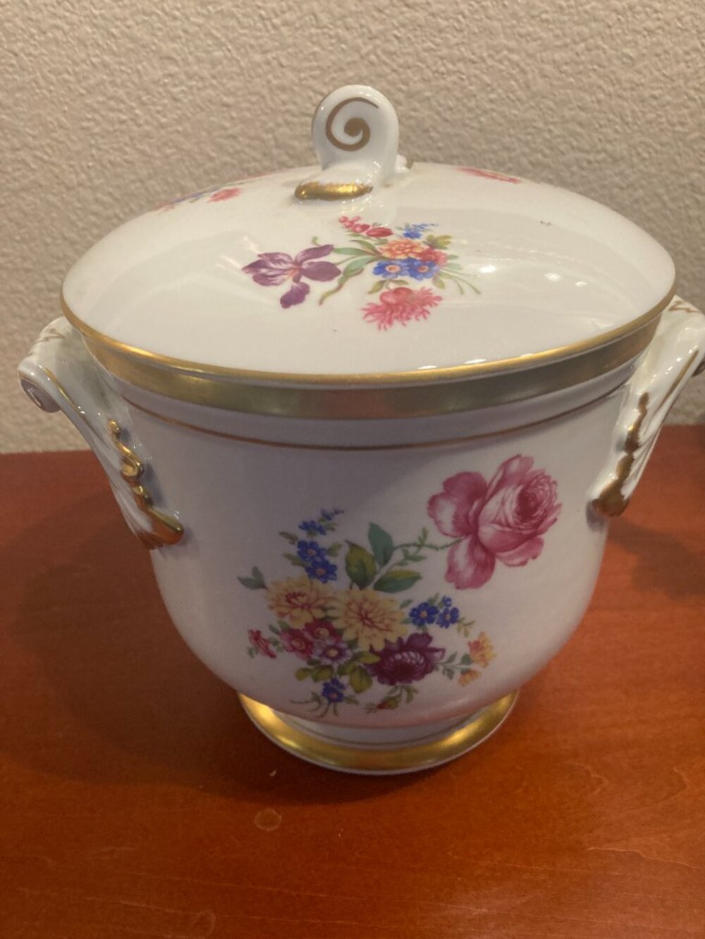 🌸 Vista Alegre Portugal Porcelain & Stainless Bowl with Lid ~ (RARE ITEM)